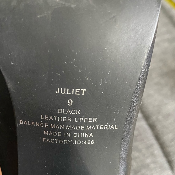 Steve Madden Juliet Black Leather Office Casual Heel Ankle Boot- Sz-9 - Picture 10 of 16